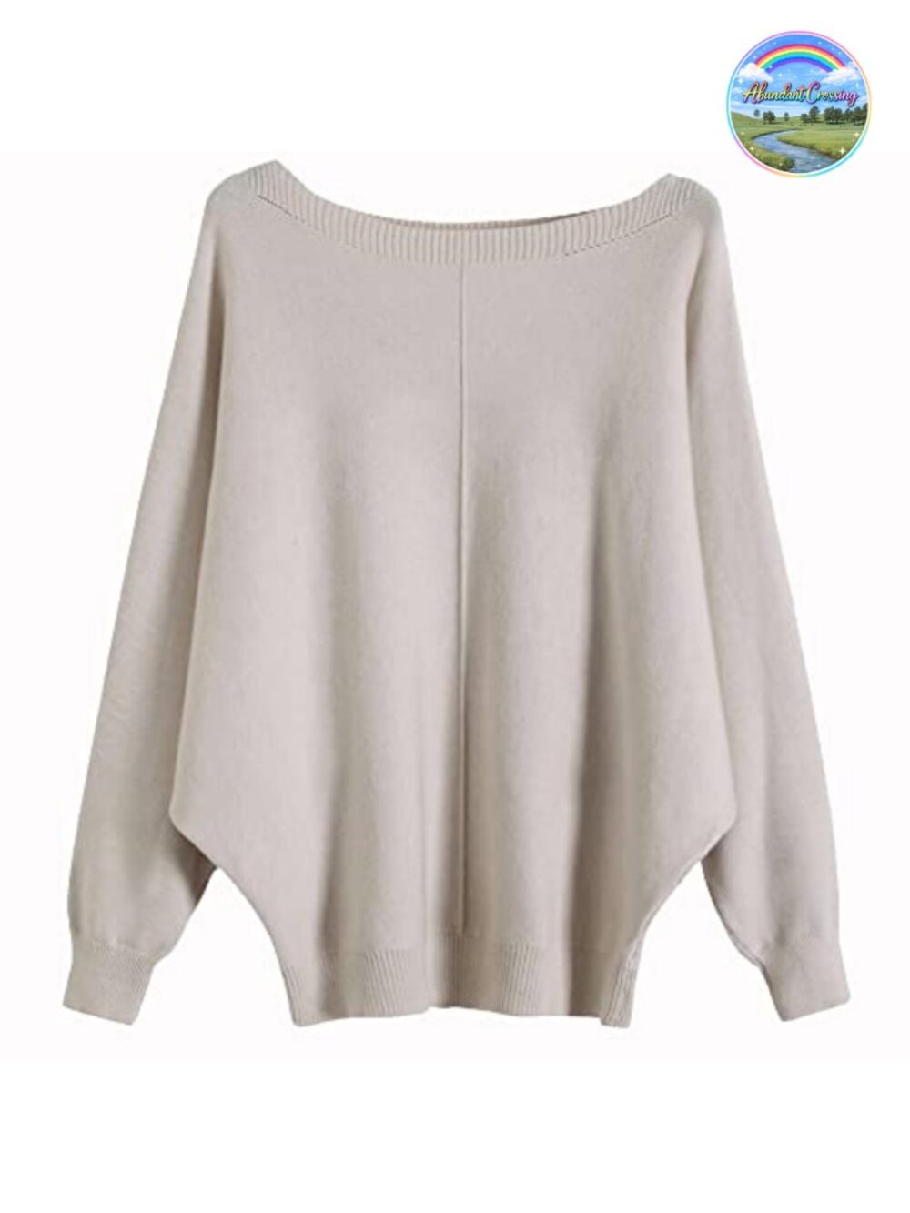Womens Oversized Boat Neck Batwing Sleeve Ribbed Knitted Sweater Pullover